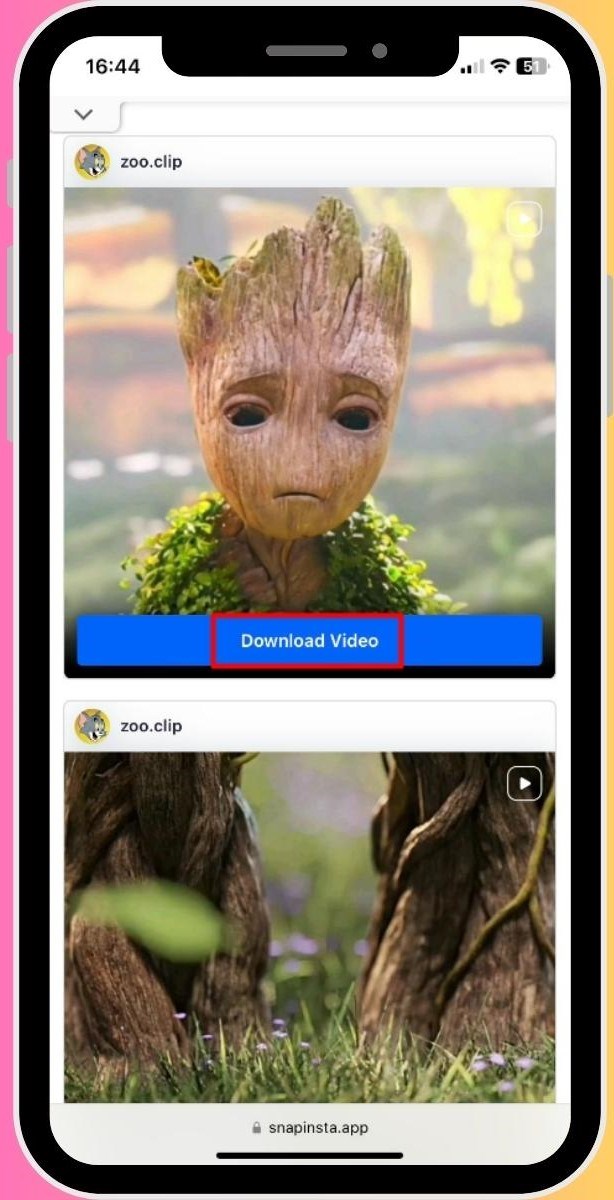 Chọn download video