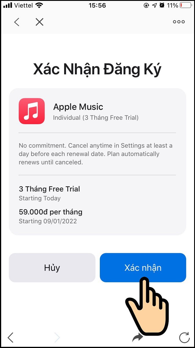Chọn X&aacute;c nhận