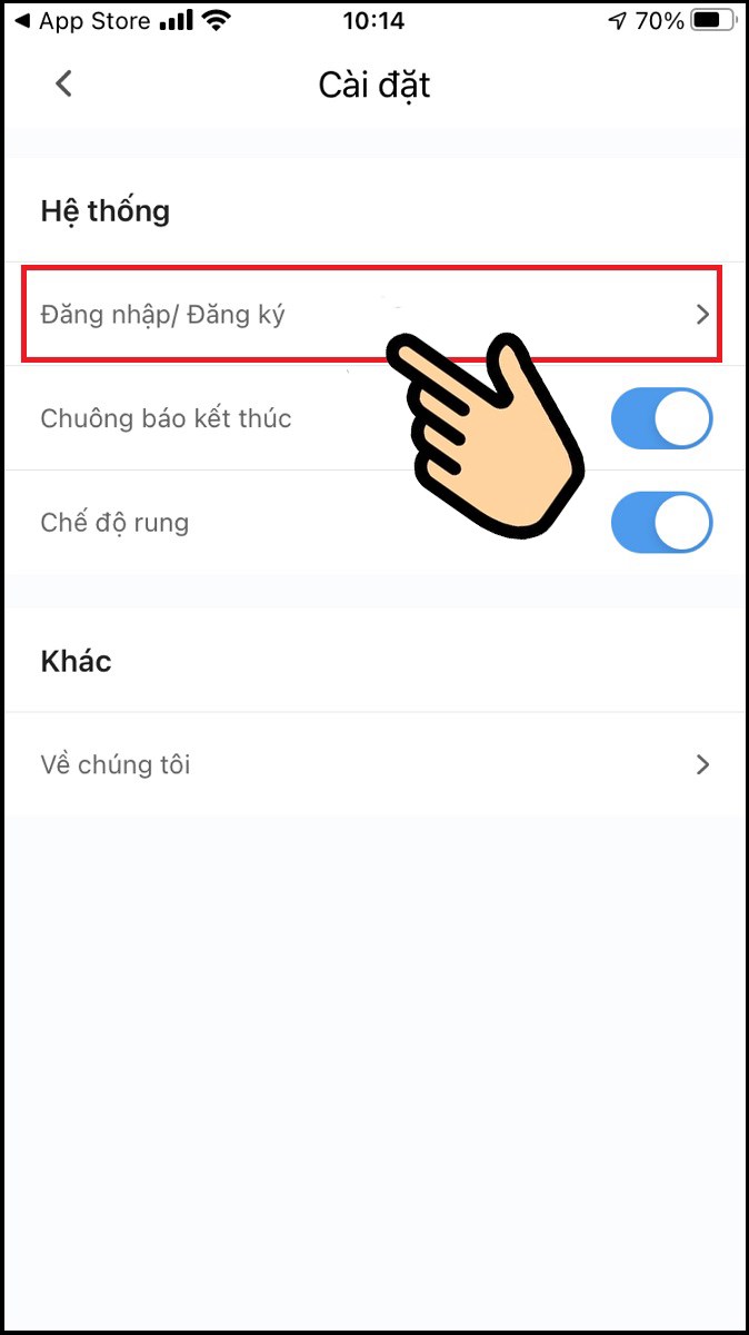 Chọn Đăng nhập vào bằng tài khoản Facebook