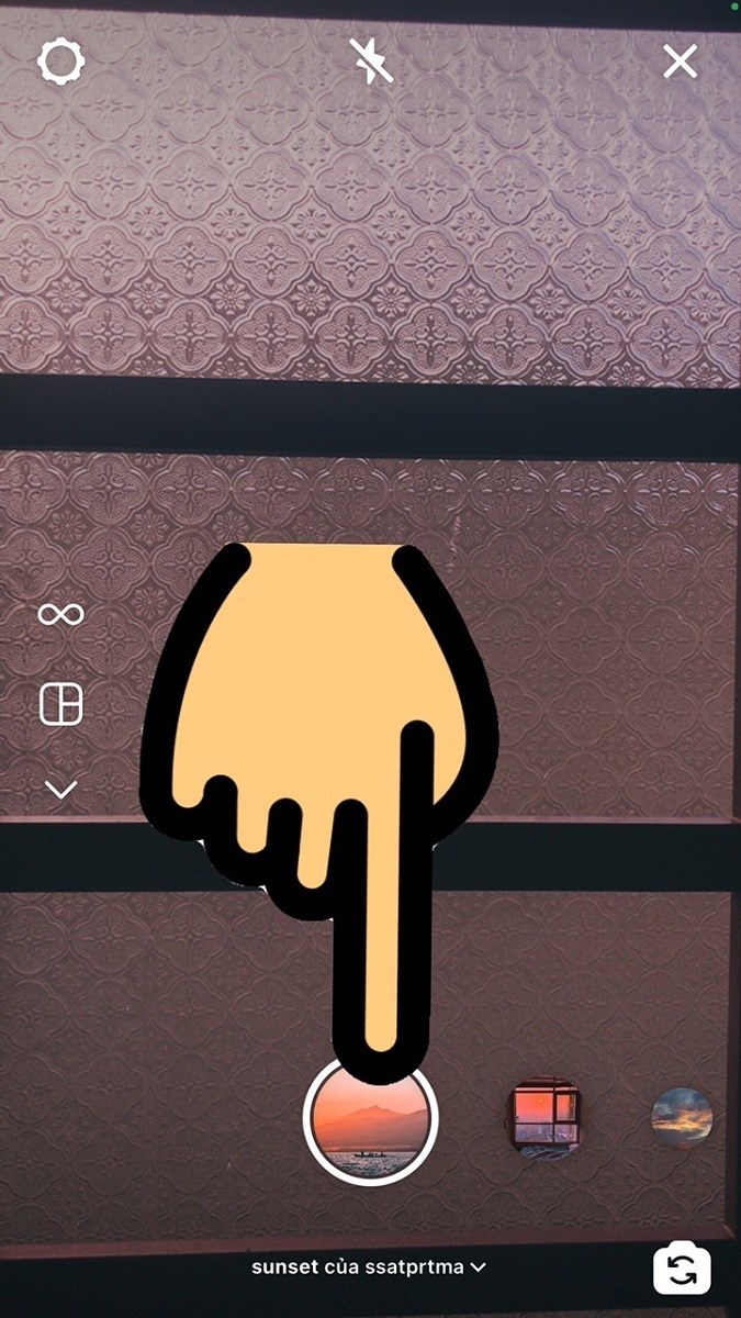 Nhấn giữ n&uacute;t chụp