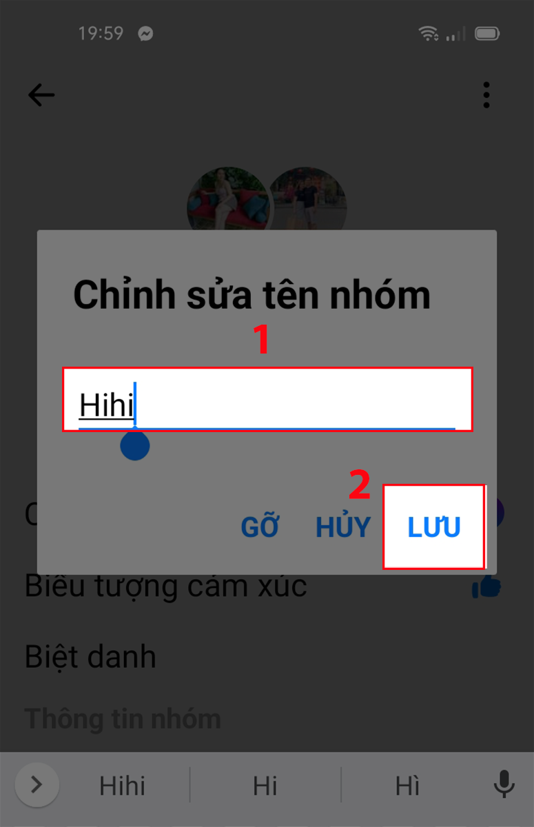 Nhập t&ecirc;n nh&oacute;m muốn đổi