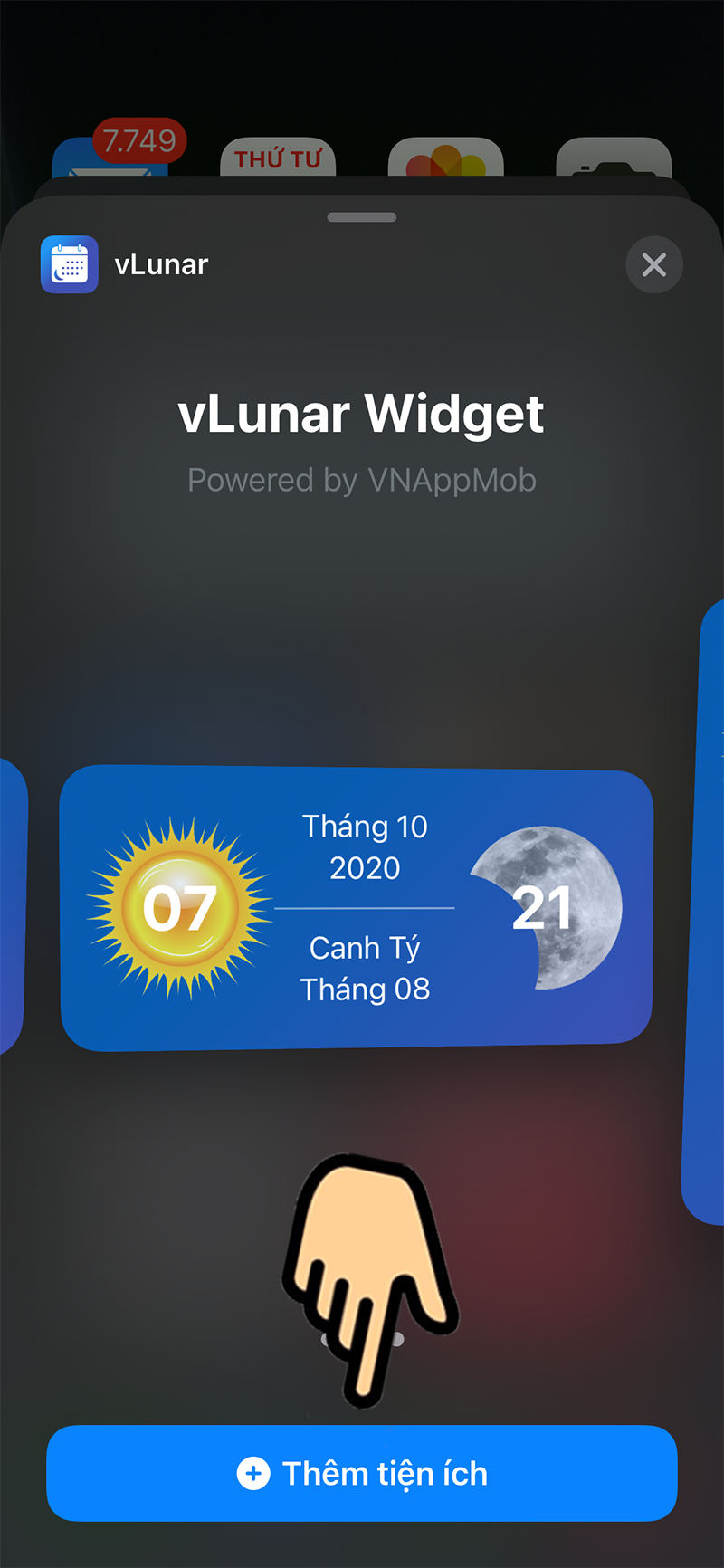 C&aacute;ch c&agrave;i widget xem lịch &acirc;m tr&ecirc;n iPhone chạy iOS 14 dễ nhất