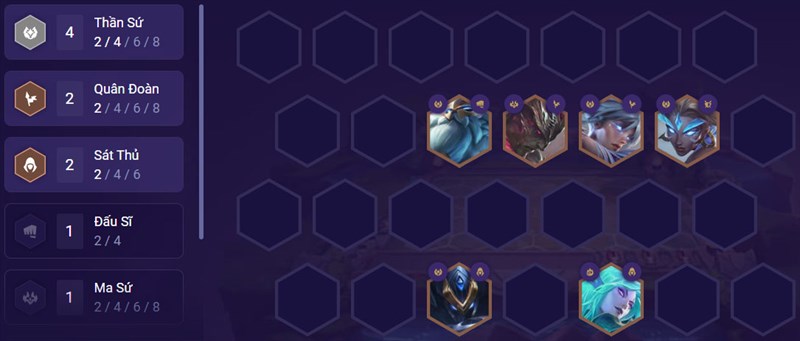 Đội hình giai đoạn giữa trận