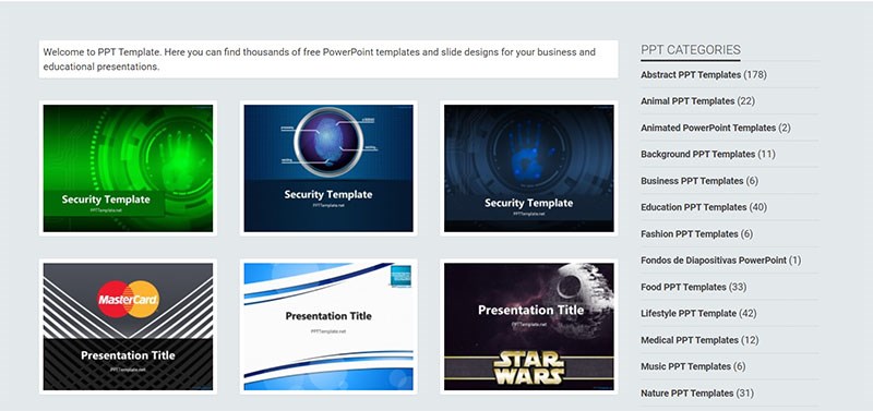 Top 12 trang web cung cấp mẫu template slide Powerpoint miễn phí