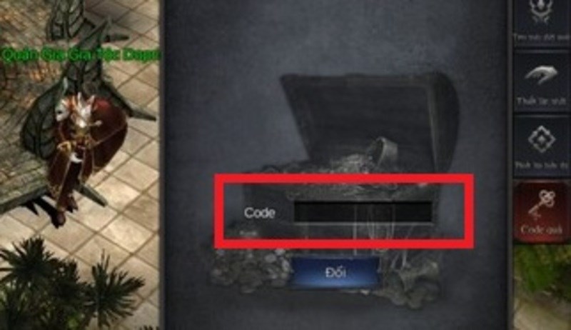 Nhập code v&agrave;o &ocirc;