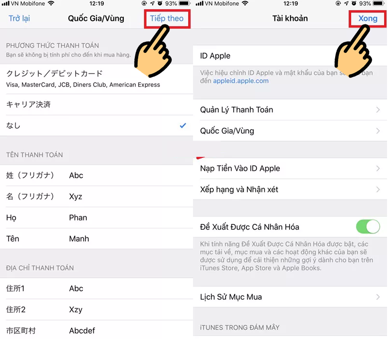  Chọn Xong là đổi vùng App Store thành công