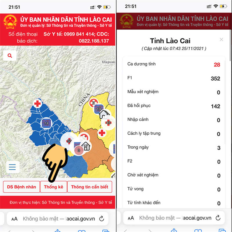 Xem tình hình dịch bệnh tổng quát tại Lào Cai.