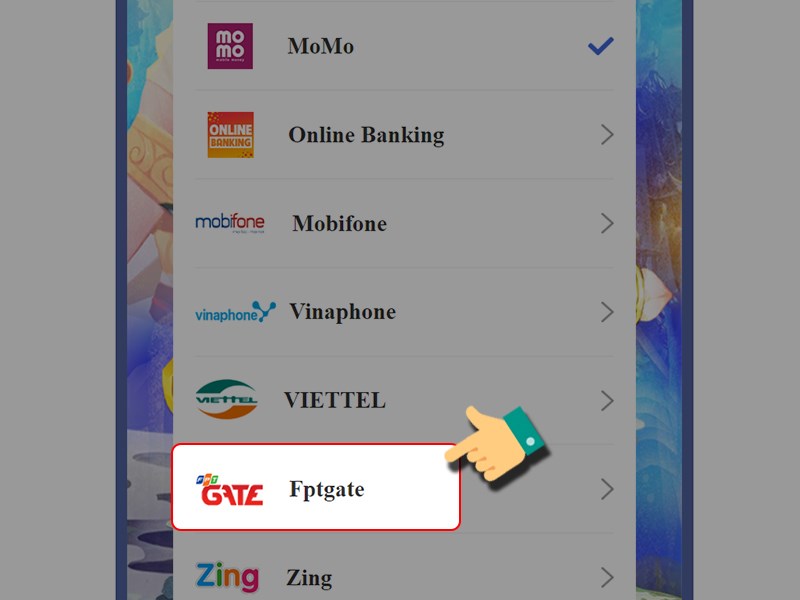 Nạp bằng thẻ game