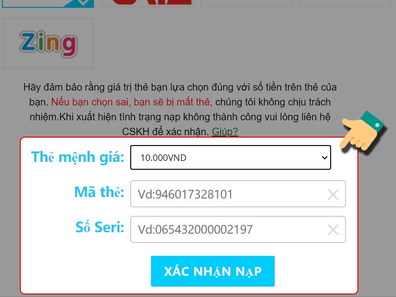 Nhập th&ocirc;ng tin thẻ để thanh to&aacute;n