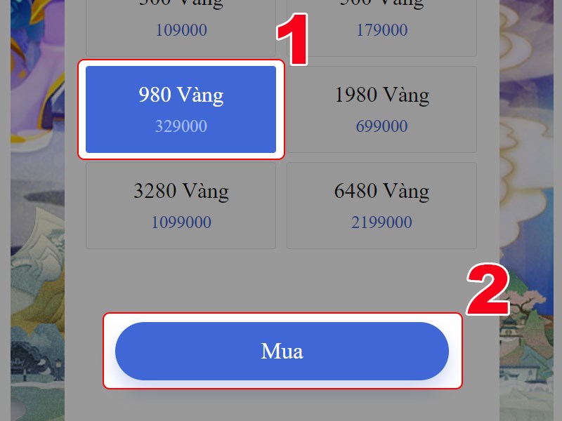 Chọn g&oacute;i nạp