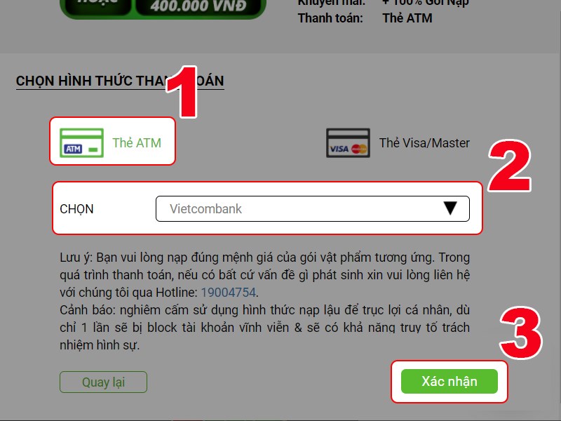 Chọn ng&acirc;n h&agrave;ng