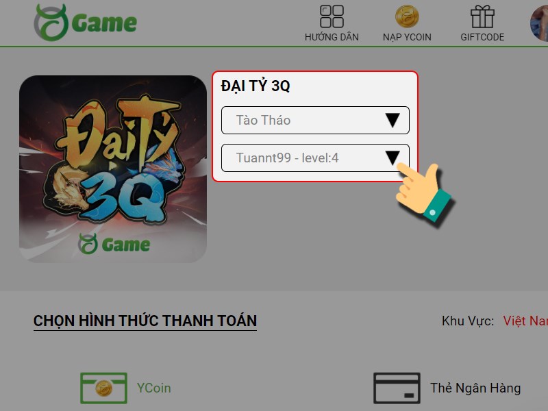 Chọn nh&acirc;n vật