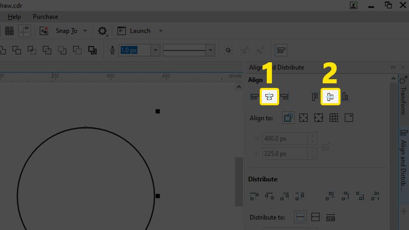 Căn chỉnh cho hai đối tượng