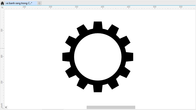 B&aacute;nh răng 2D vẽ bằng đa gi&aacute;c (Polygon)