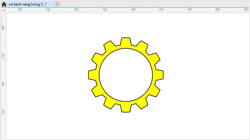 B&aacute;nh răng 2D vẽ bằng tam gi&aacute;c (Star)