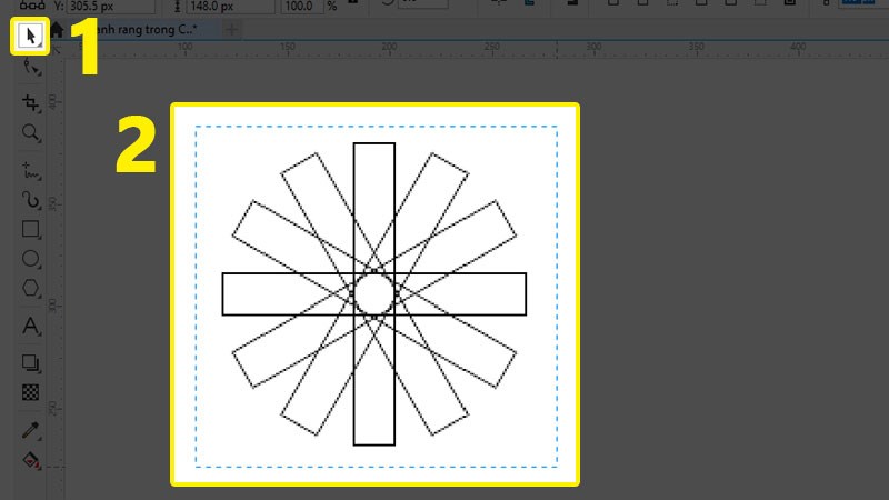 Chọn tất cả c&aacute;c h&igrave;nh chữ nhật