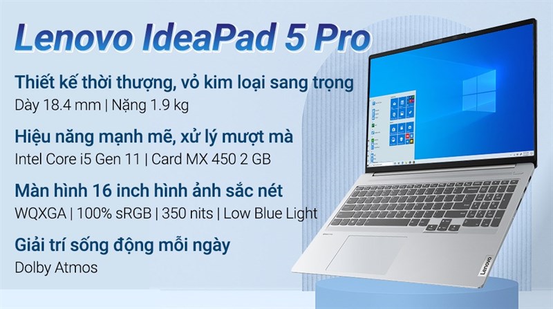Lenovo IdeaPad 5 Pro 16IHU6 i5 (82L9004XVN)&nbsp;