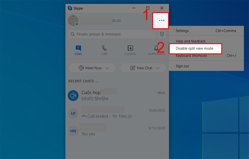 Chọn Disable Split View Mode