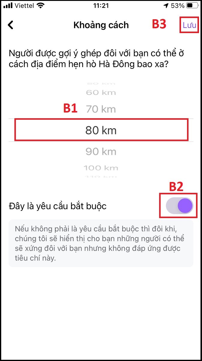 Chọn khoảng c&aacute;ch l&agrave; b&aacute;n k&iacute;nh bạn muốn t&igrave;m bạn b&egrave;