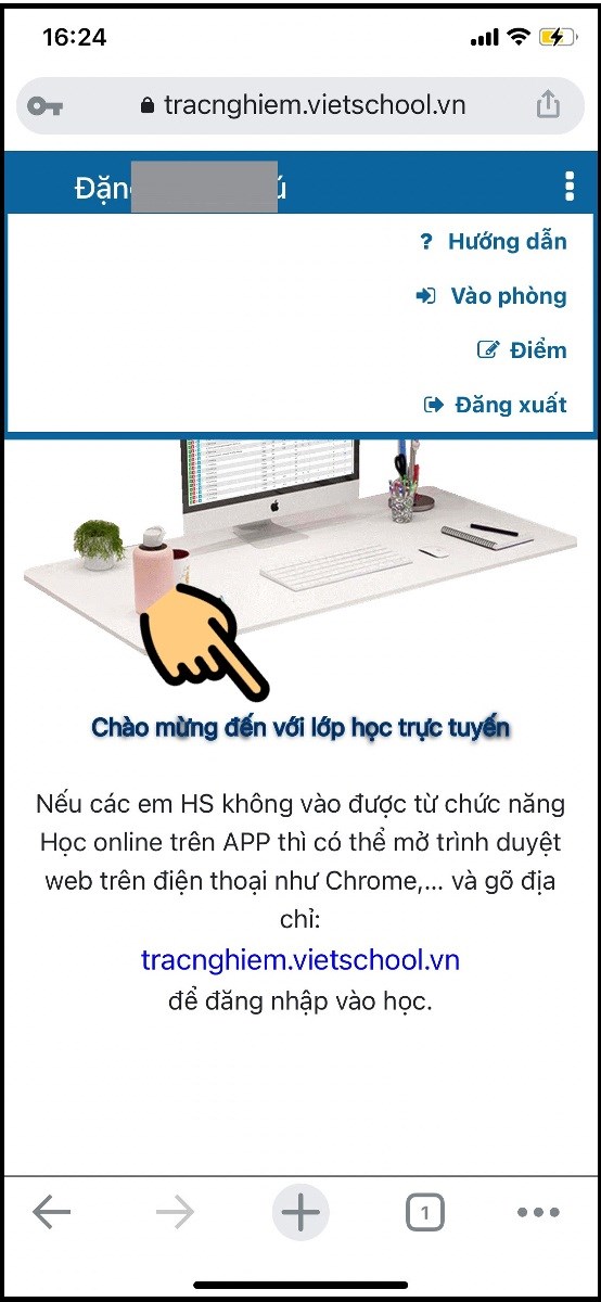 Xem thông báo Chào mừng đến với lớp học trực tuyến