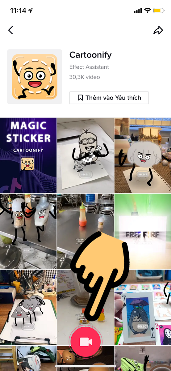 Nhấn nút Quay phim màu đỏ Nhấn nút Quay phim màu đỏ