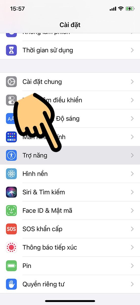 Bạn v&agrave;o Trợ năng