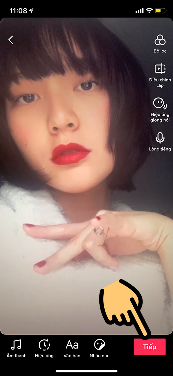 Bạn chọn mục Tiếp