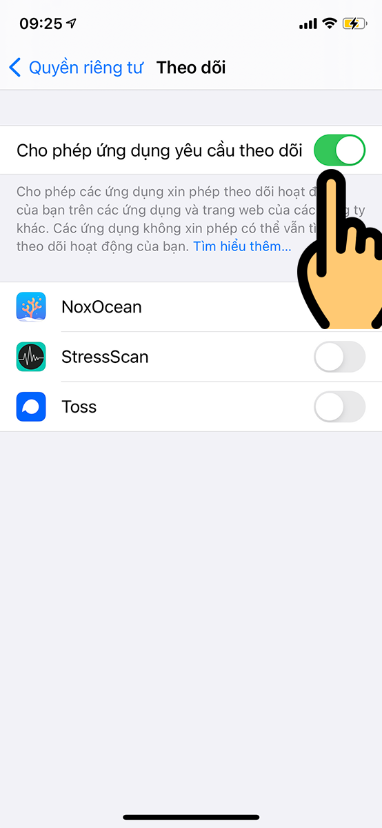 tính năng ngăn ứng dụng theo dõi hoạt động trên iPhone