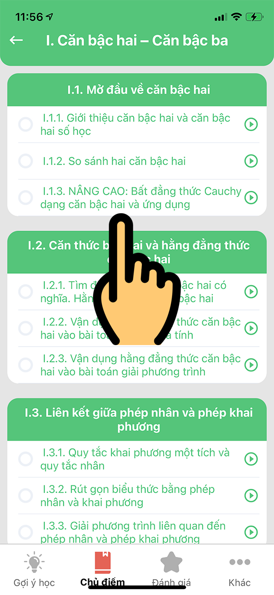 Chọn bài học