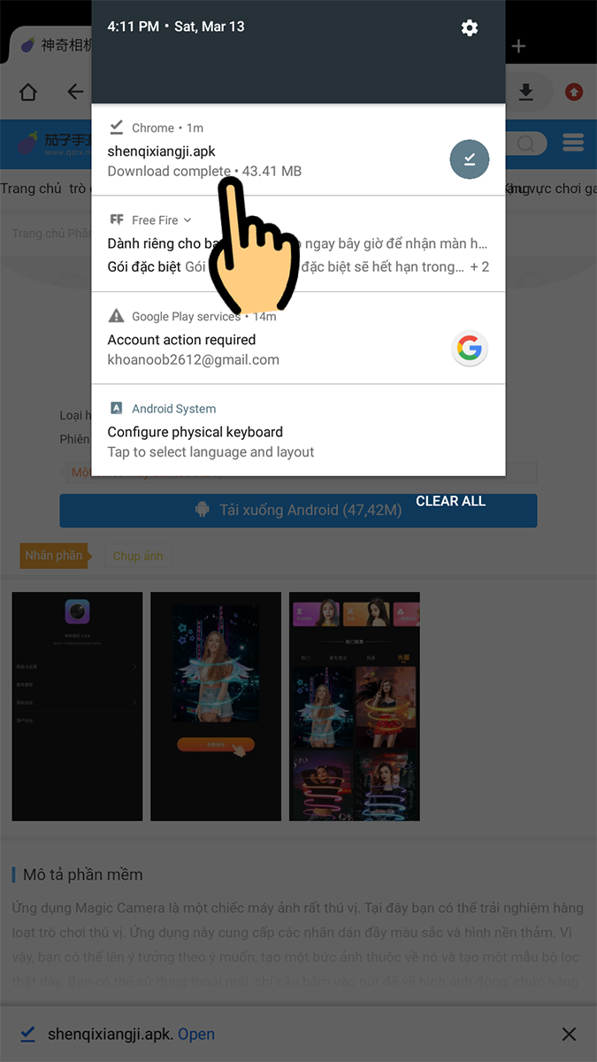 chọn file vừa tải về chọn file vừa tải về