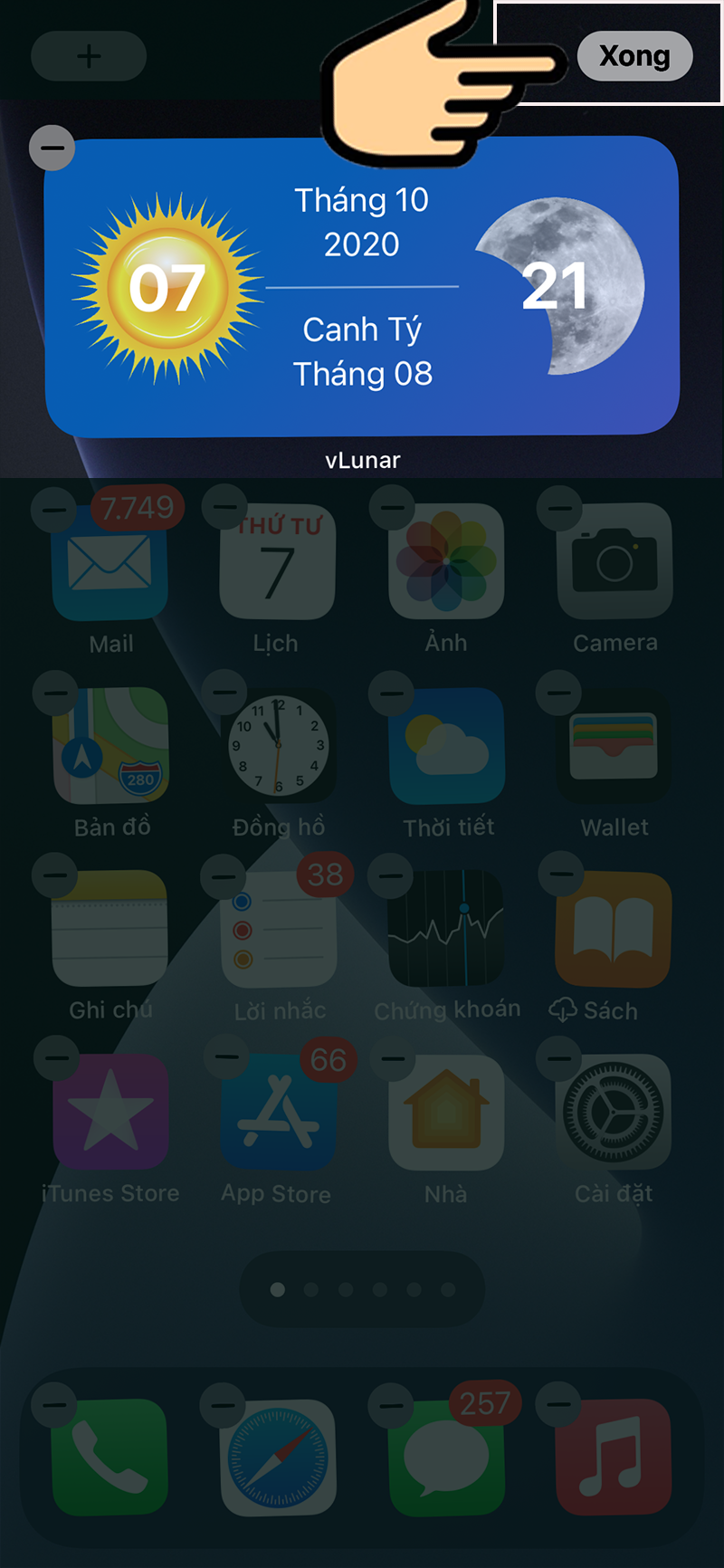 C&aacute;ch c&agrave;i widget xem lịch &acirc;m tr&ecirc;n iPhone chạy iOS 14 dễ nhất