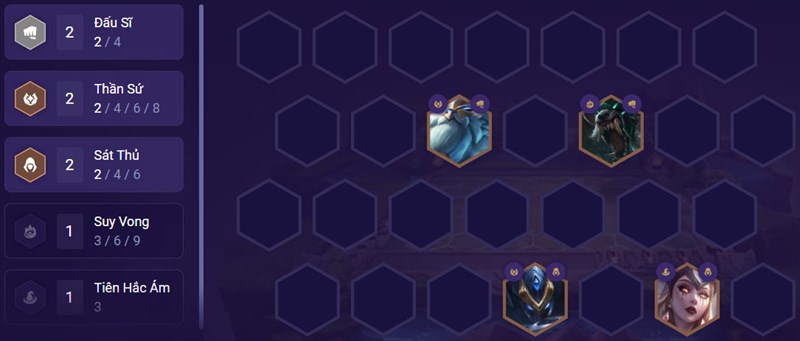 Đội hình giai đoạn đầu trận