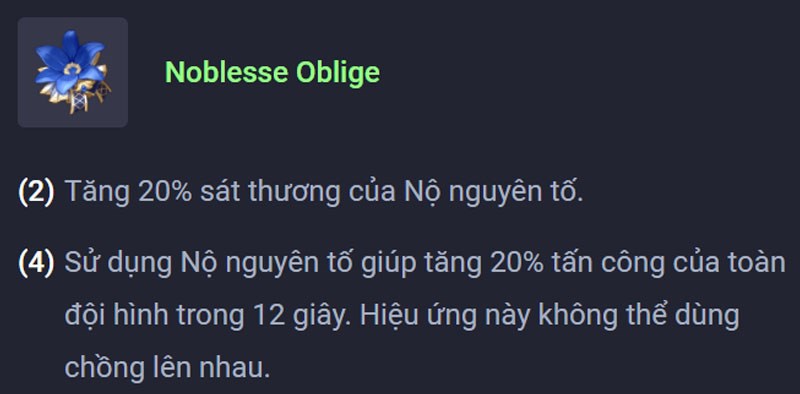 Noblesse Oblige (4 món)