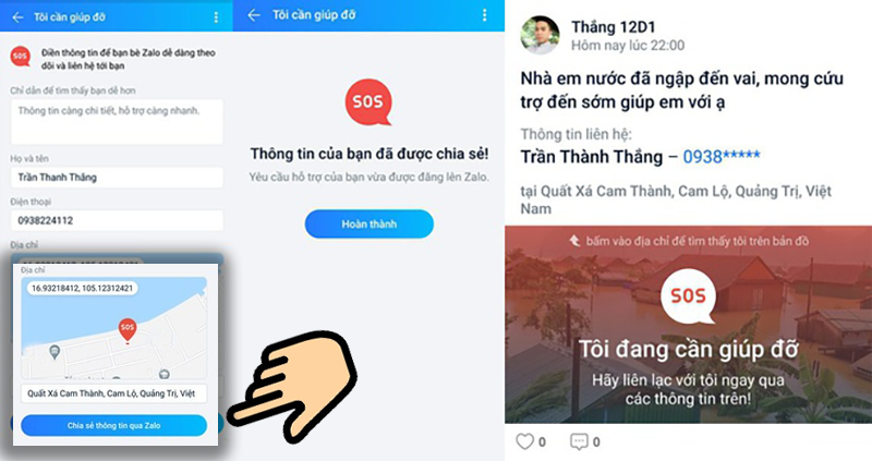  Chia sẻ thông tin qua Zalo