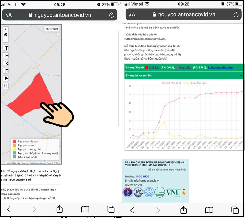 Bấm chọn v&ugrave;ng cấp th&ocirc;n tr&ecirc;n bản đồ để xem chi tiết hơn tới c&aacute;c th&ocirc;n.