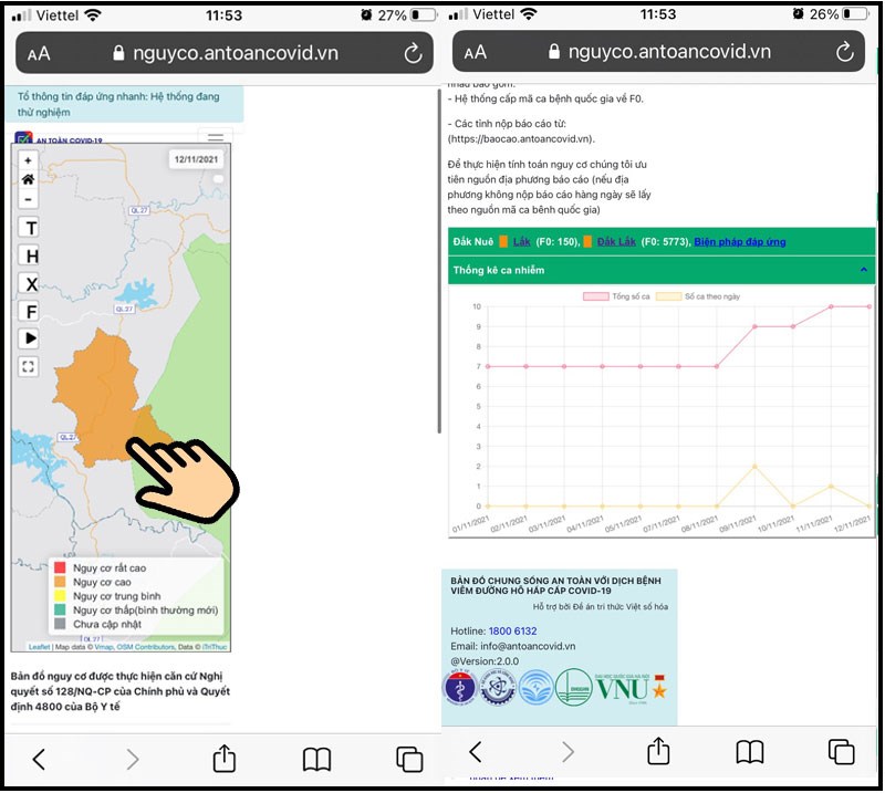Bấm chọn v&ugrave;ng cấp th&ocirc;n tr&ecirc;n bản đồ để xem chi tiết hơn tới c&aacute;c th&ocirc;n