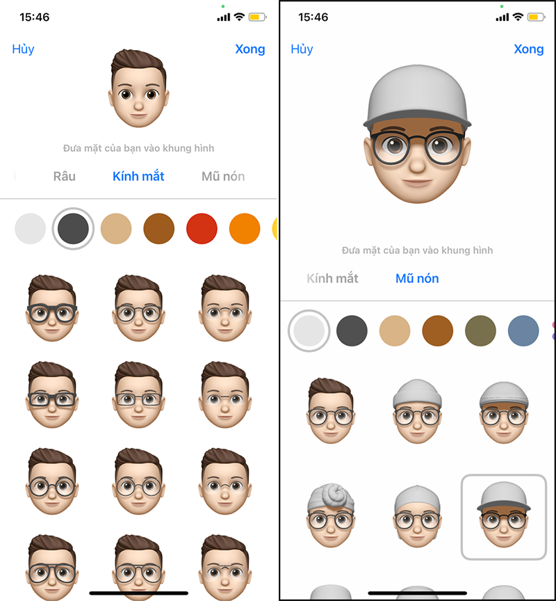 Memoji icon: Biểu cảm của bạn sẽ trở nên sống động hơn bao giờ hết với memoji icon. Tự do tạo ra những phiên bản giả cảm xúc của chính mình và sử dụng chúng để gửi thông điệp riêng tư hay chia sẻ với một vài người thân.