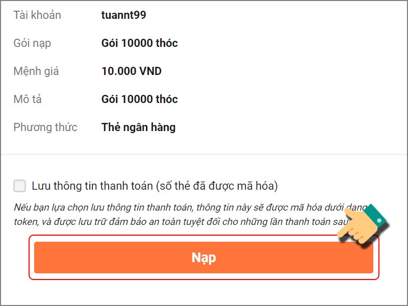 X&aacute;c nhận thanh to&aacute;n