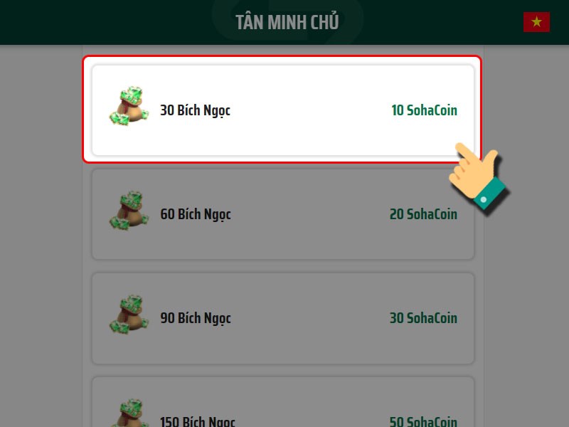 Chọn gói nạp