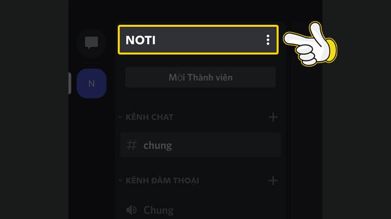 Bấm vào tên máy chủ