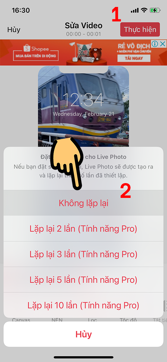 bắt đầu lưu ảnh dưới dạng Live Photo
