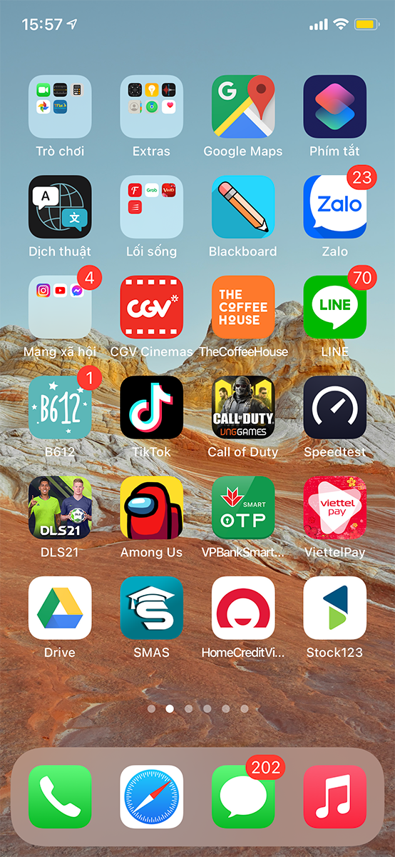 tất cả ứng dụng đ&atilde; chọn sẽ v&agrave;o c&ugrave;ng l&uacute;c tr&ecirc;n 1 trang m&agrave;n h&igrave;nh