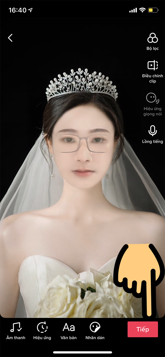 Nhấn nút Tiếp