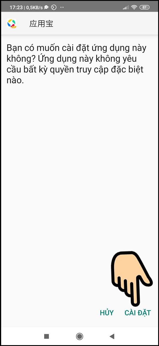 Bấm chọn C&agrave;i đặt