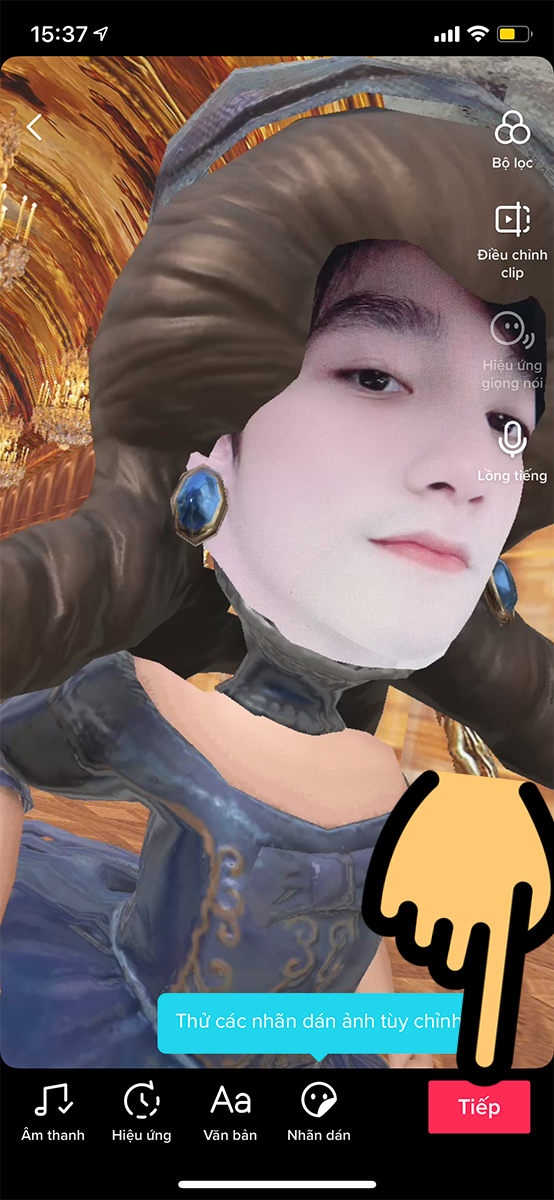 Nhấn n&uacute;t Tiếp