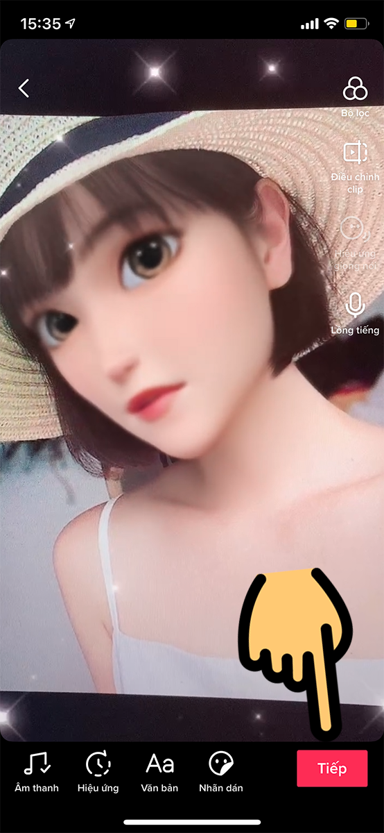 Nhấn nút Tiếp Nhấn nút Tiếp