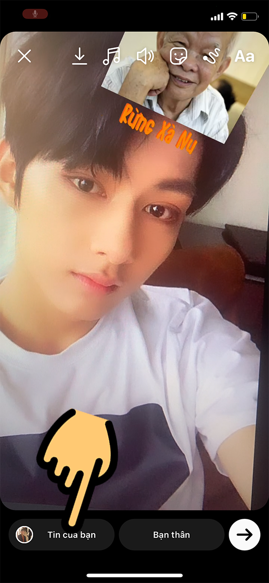 Đăng nhanh lên mục Story Instagram