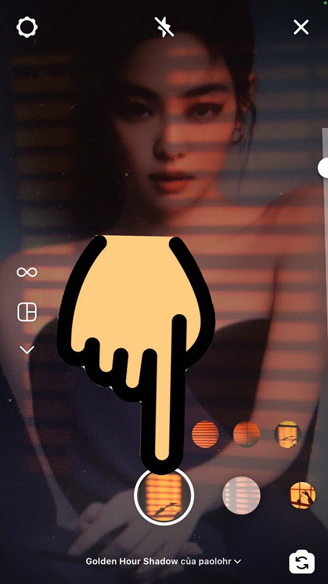 Nhấn giữ nút chụp Nhấn giữ nút chụp