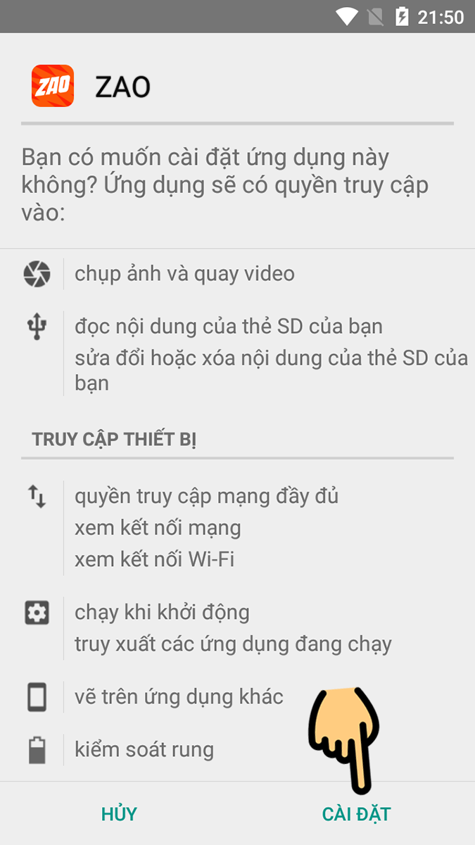 Chọn Install Chọn Install