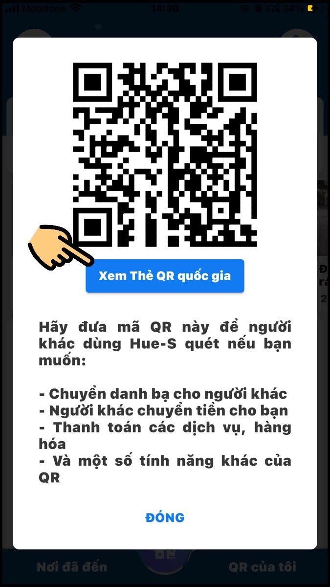 V&agrave;o mục QR của t&ocirc;i để qu&eacute;t m&atilde; QR